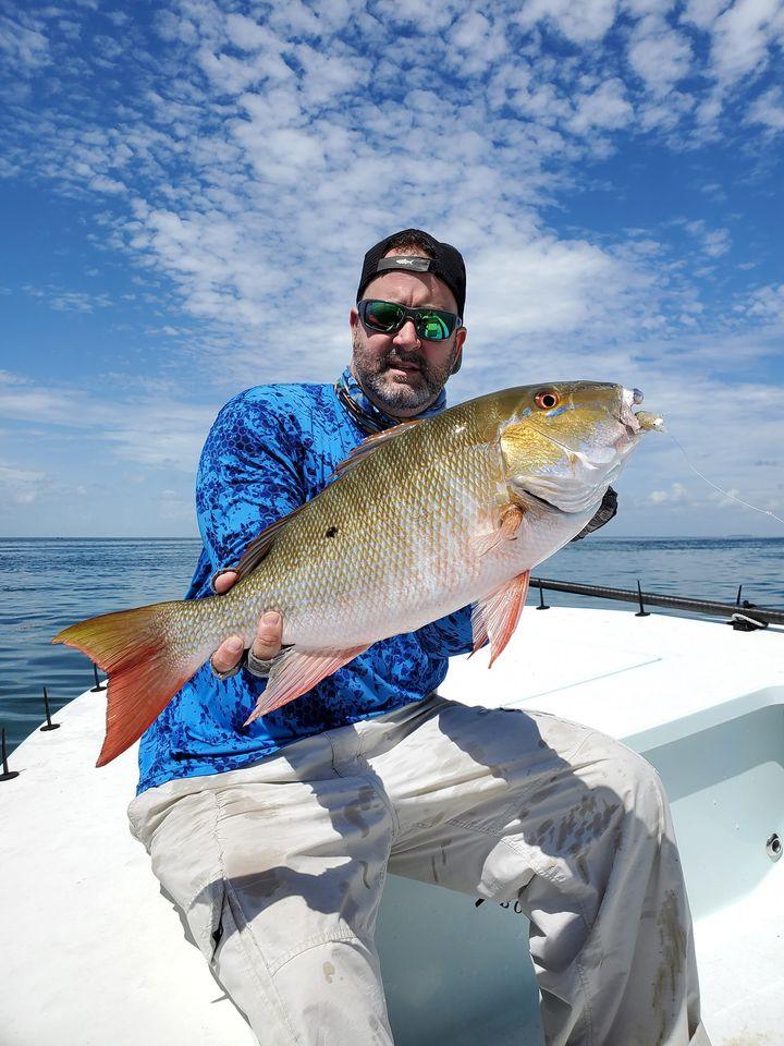 A massive mutton snapper caught while fishing in Chokoloskee