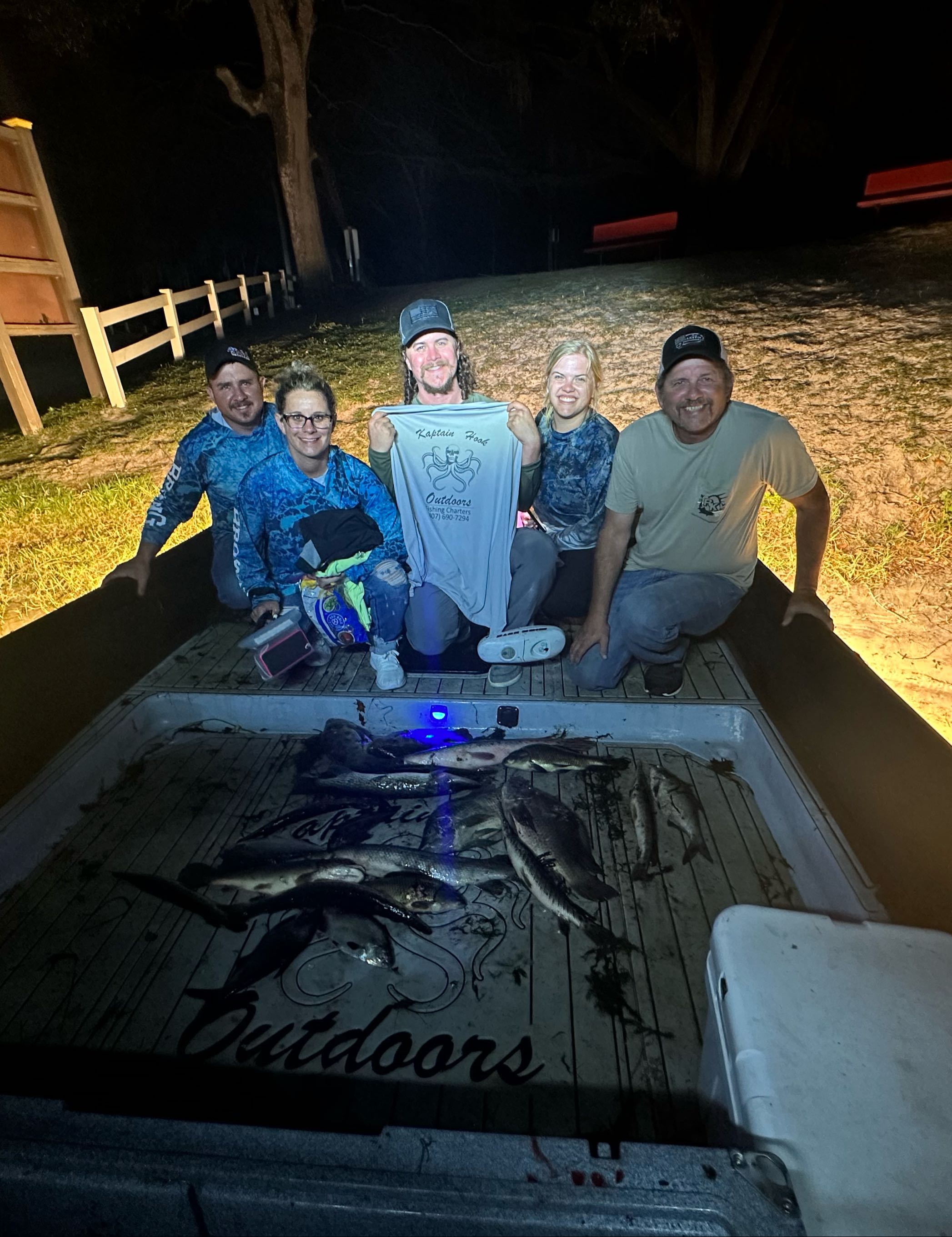 Five people fishing at Vero Beach