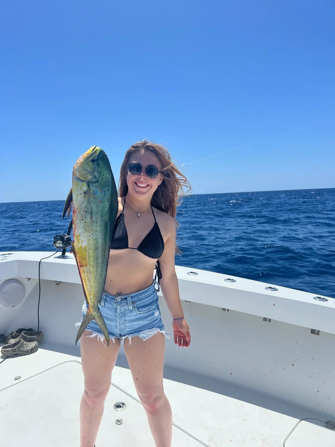 Man fishing in Florida with rod and reel