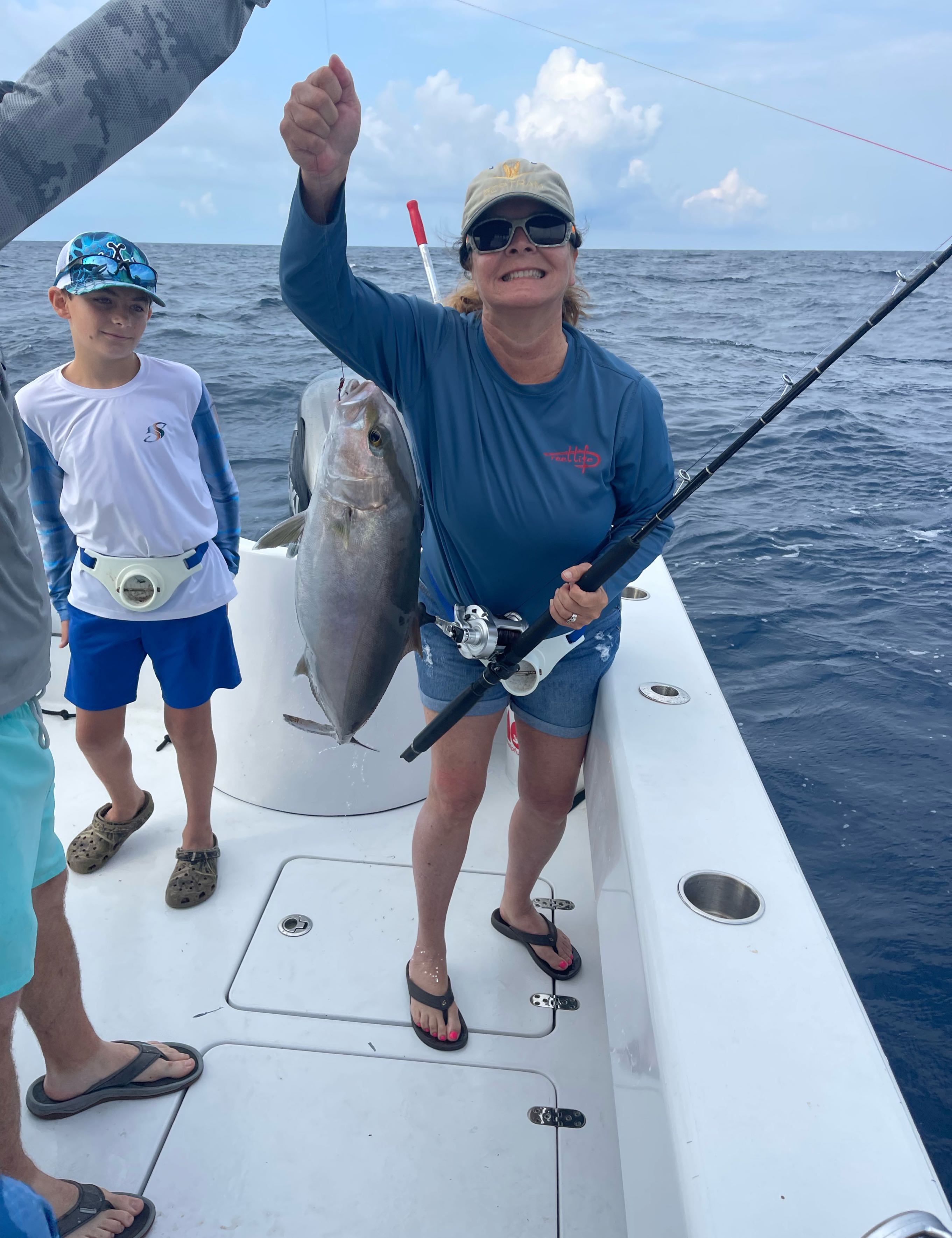 Anglers with big fish on fishing trip in Florida
