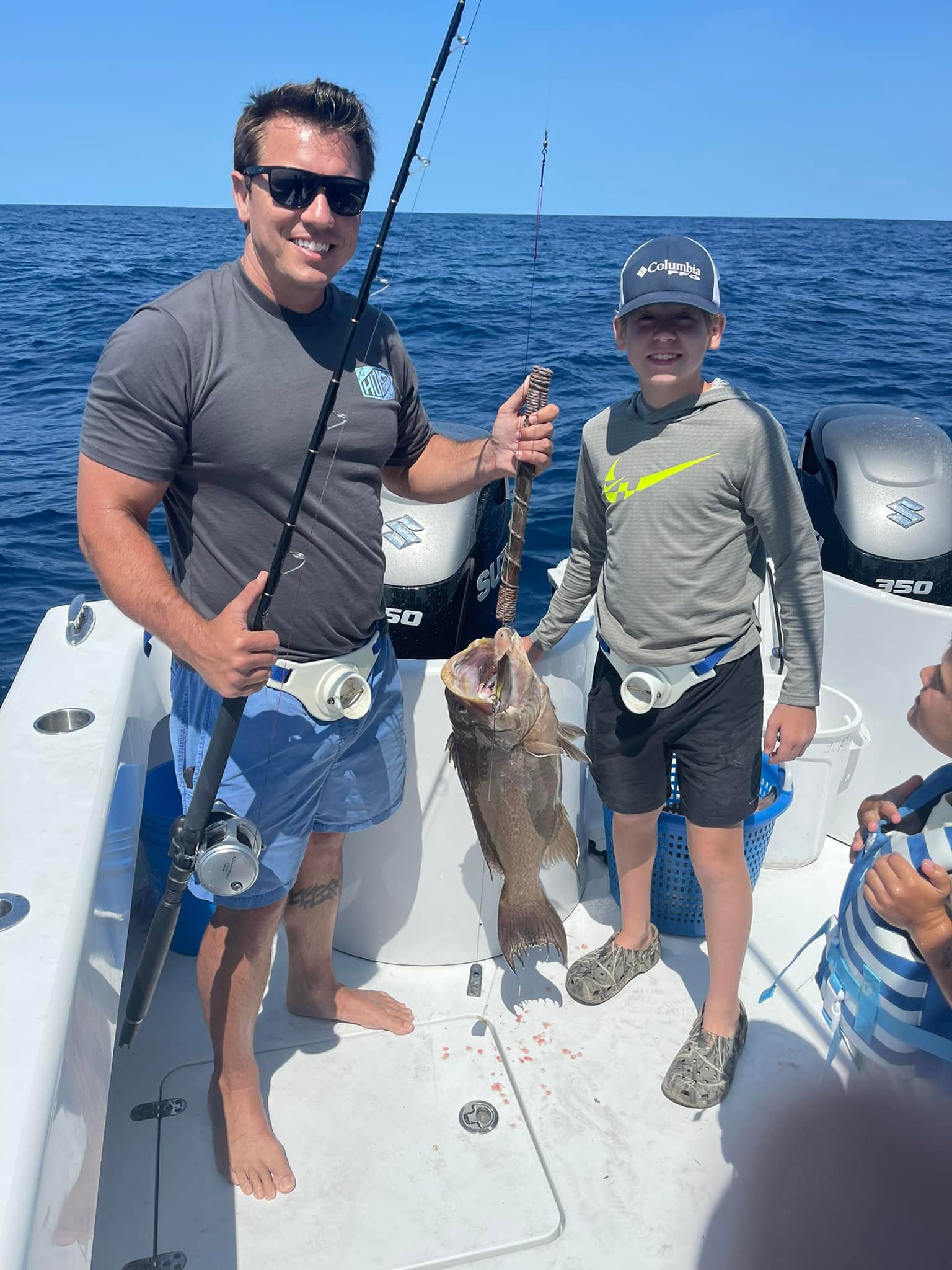 Fishing in Florida with a big fish
