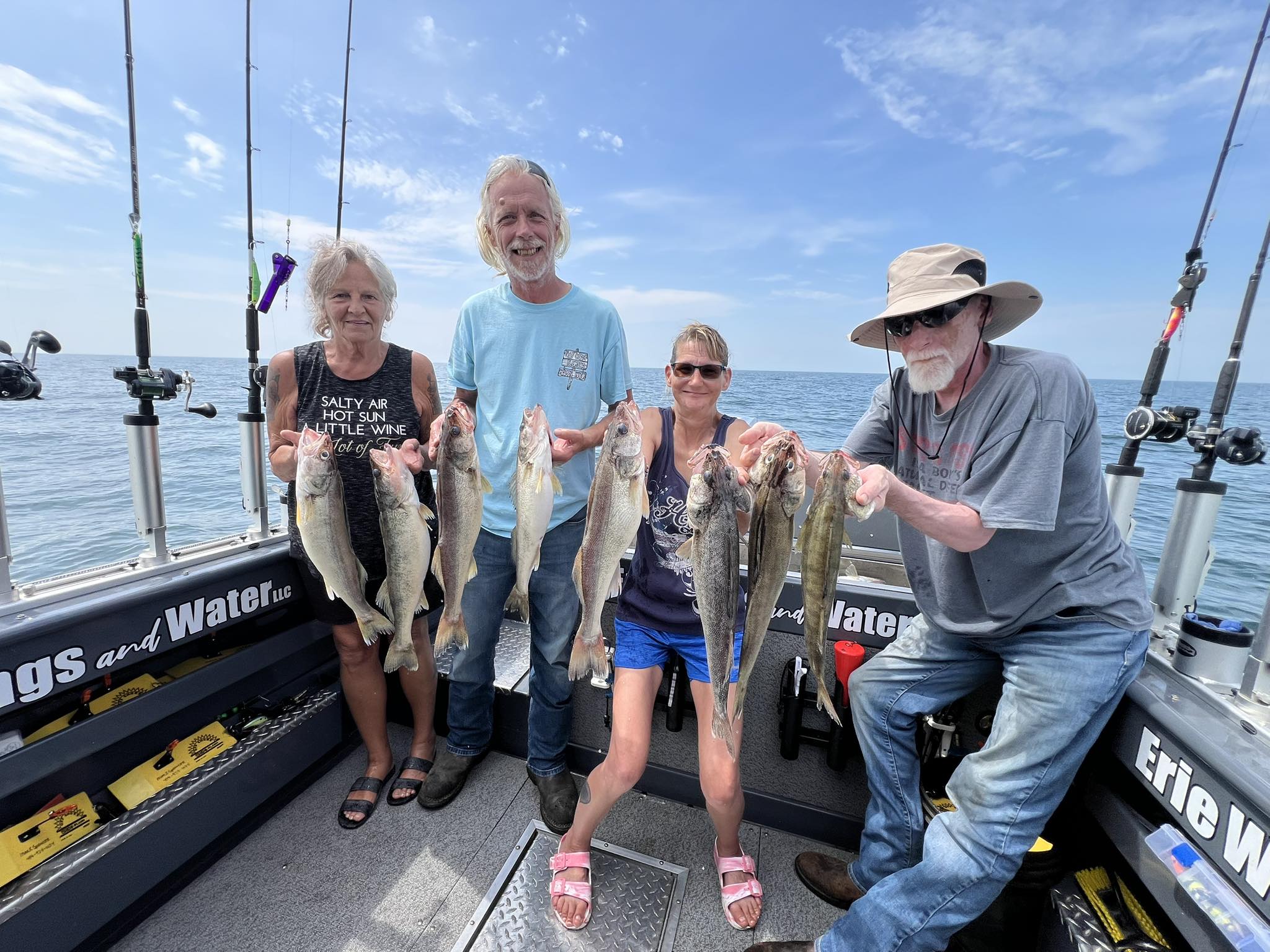 4 anglers fishing at the lakeside in Marblehead