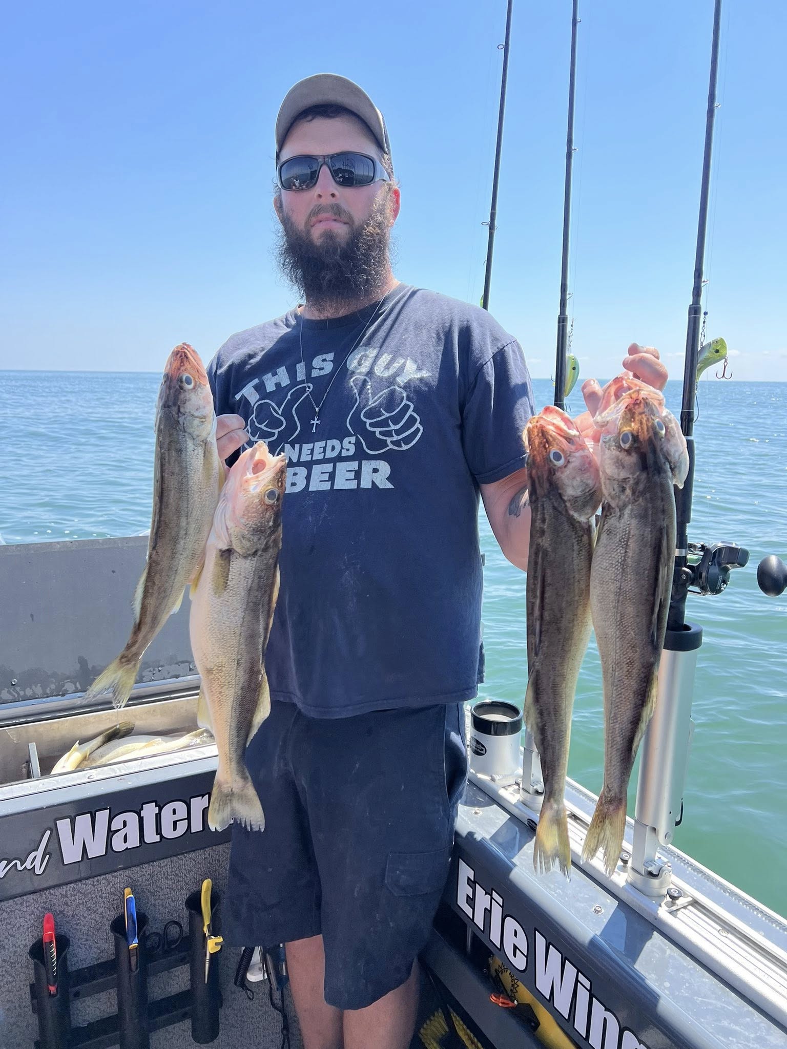 Angler with 3 fish, OH location