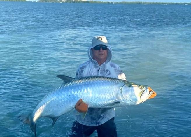 Angler with a big fish caught in Key West