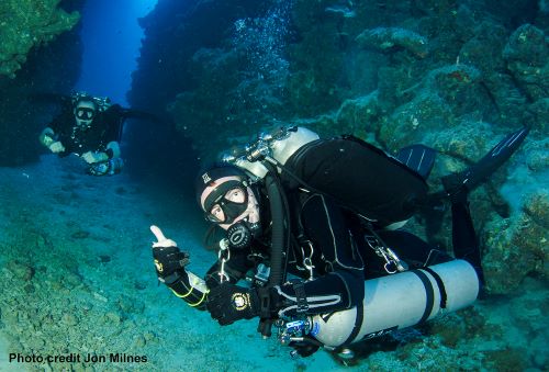 PADI Tec 45 Diver eLearning course cover - technical diving training with decompression stops