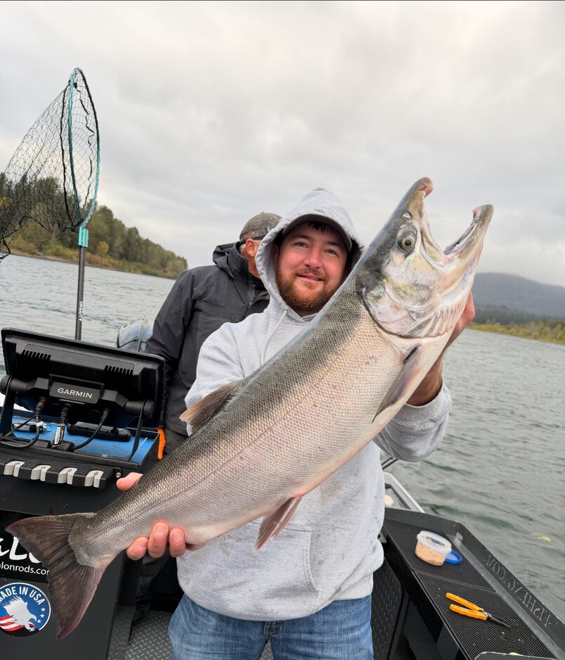 Chinook salmon caught fishing in Portland