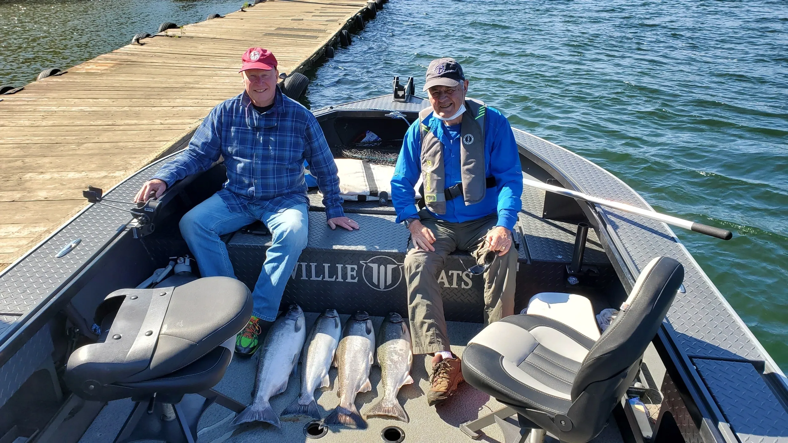 Two people fishing in Portland