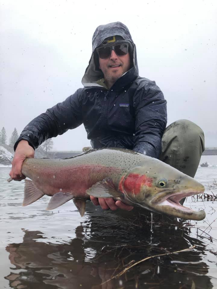 A lone angler fishing in Alaska