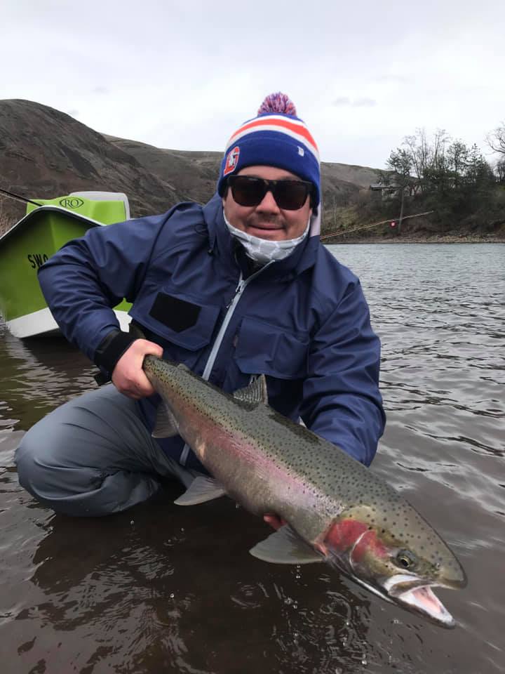 A single angler fishing in Fairbanks