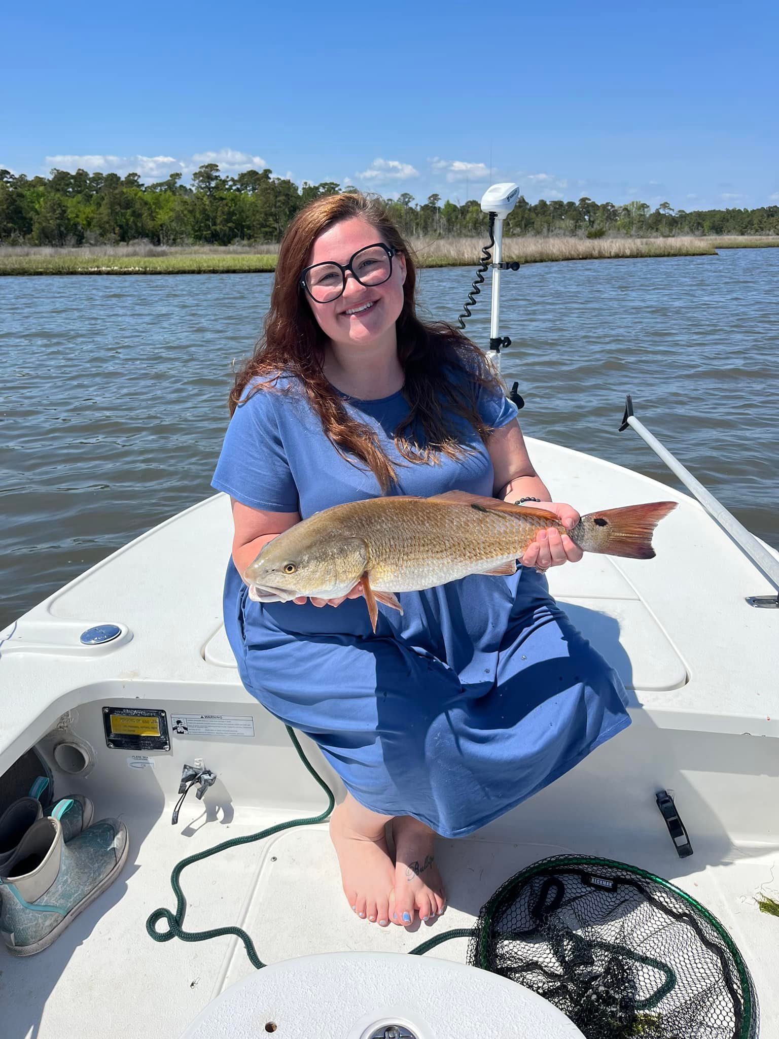 Person fishing in NC