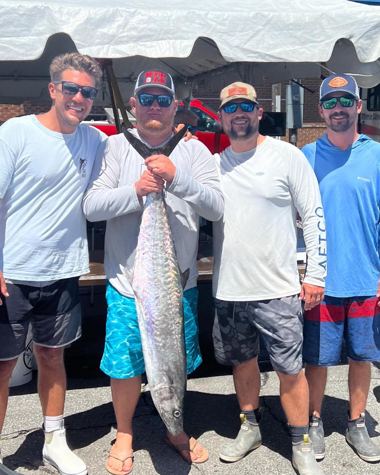 A big king mackerel caught while fishing in NC