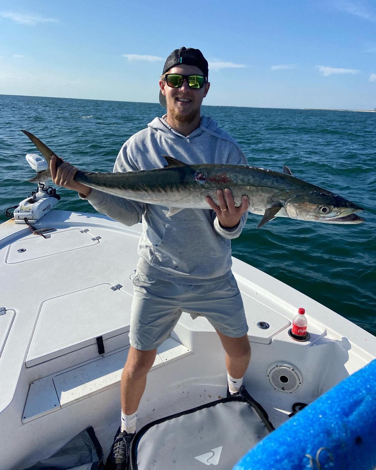 A huge King Mackerel caught while fishing in Wilmington