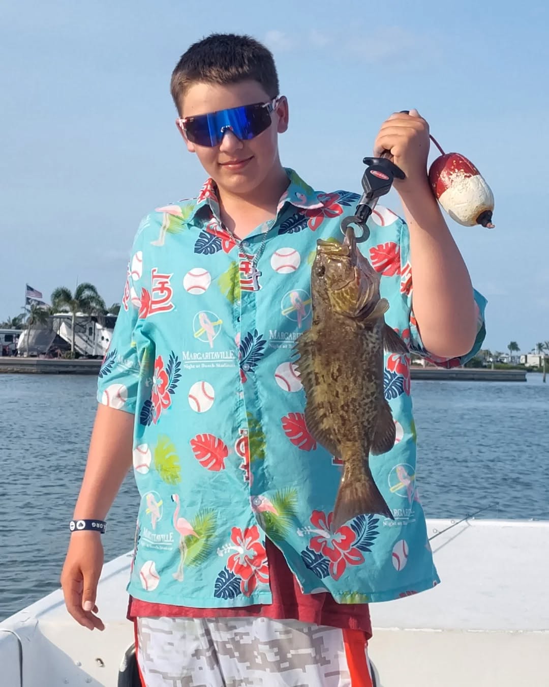Gag grouper caught by angler at Fort Myers Beach