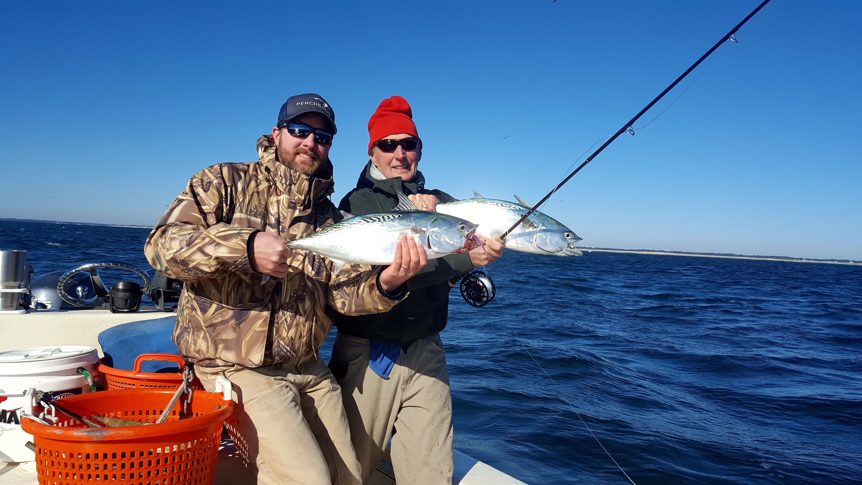 Two people fishing in North Carolina