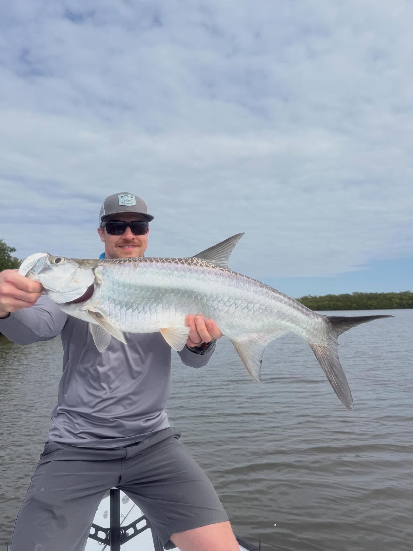 Large tarpon caught during fishing trip in Naples FL