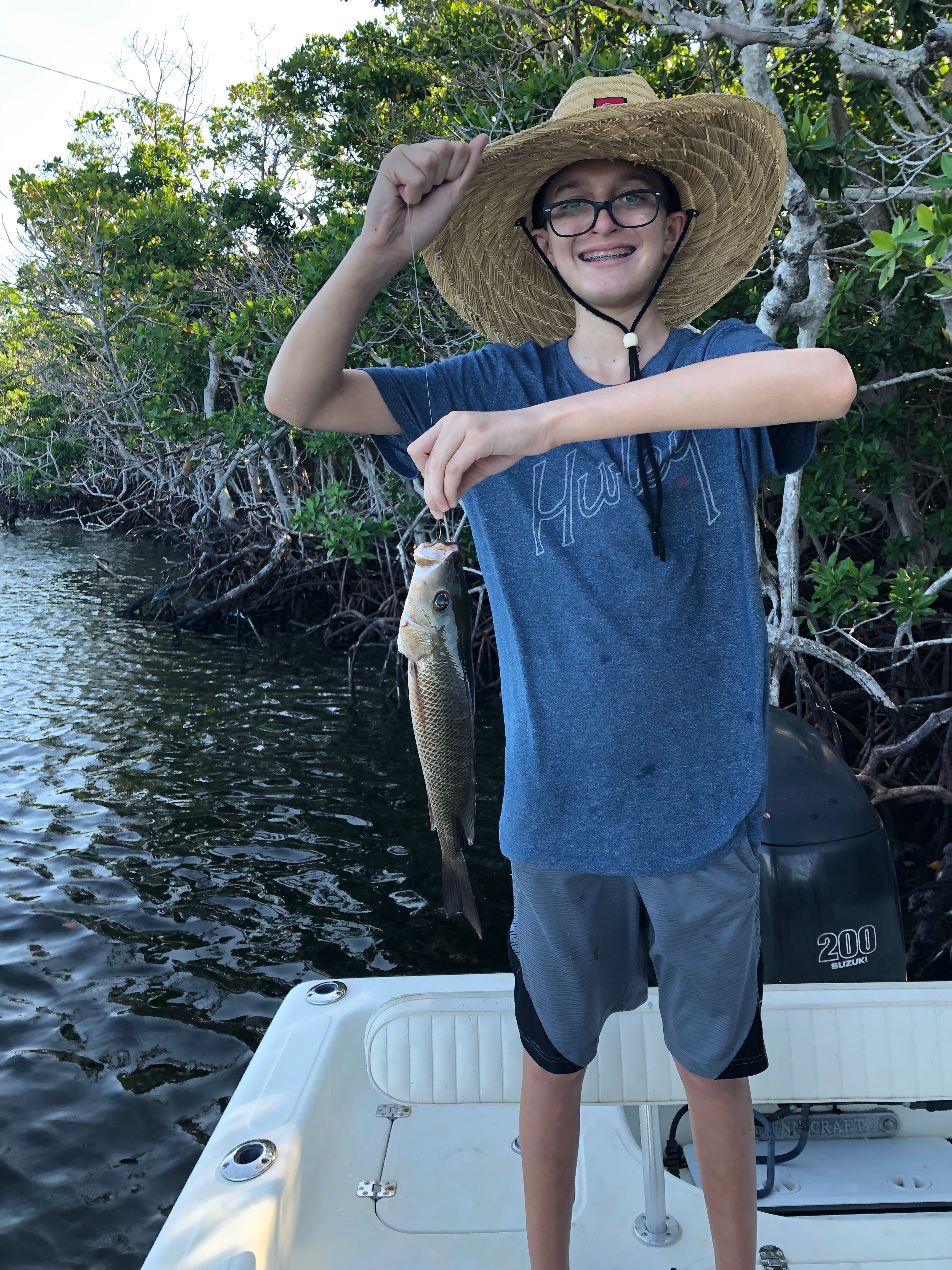 Grey snapper caught while fishing in Key Largo FL