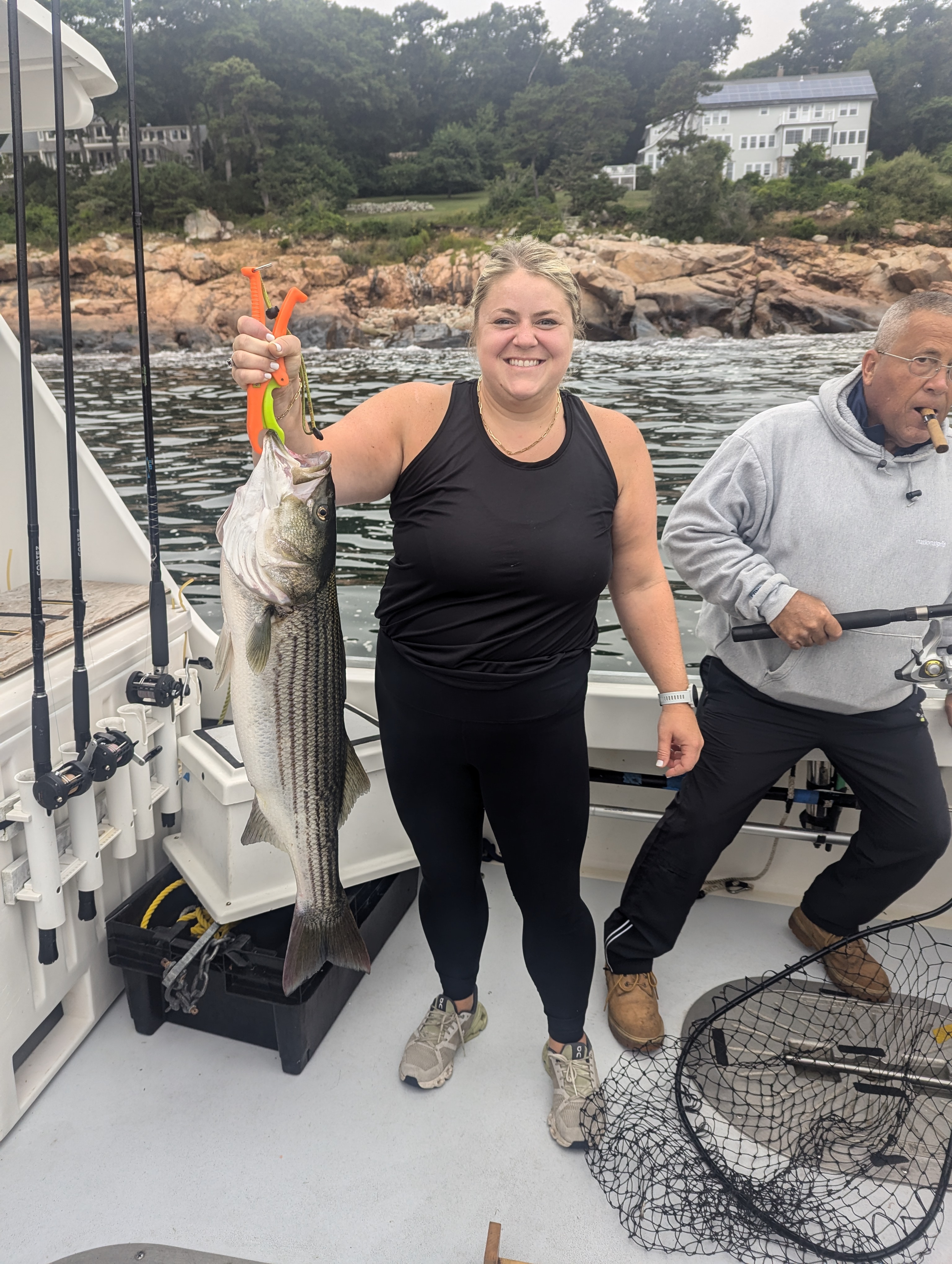 Striped bass fishing in MA