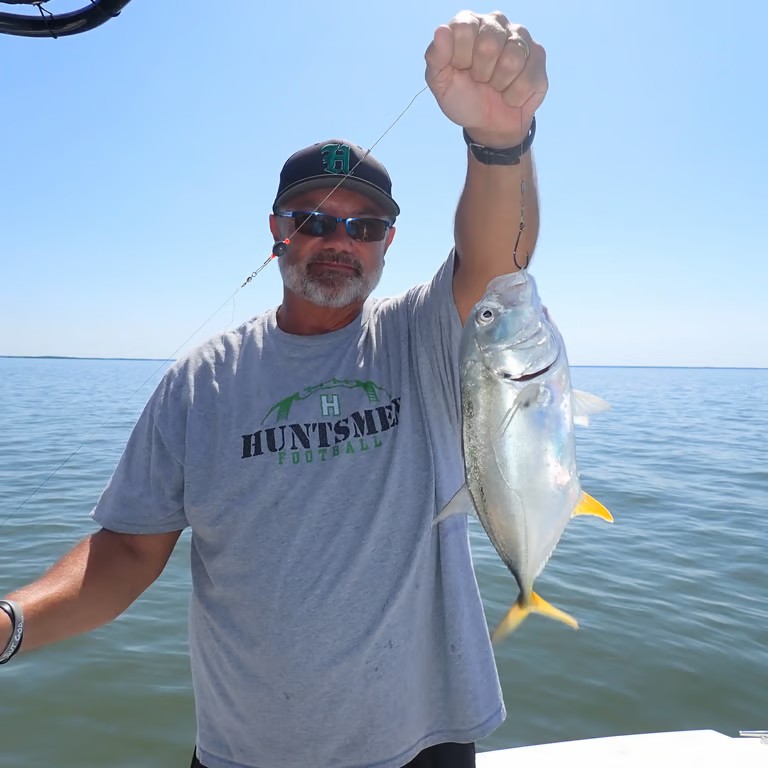 A Crevalle Jack fish caught while fishing in FL
