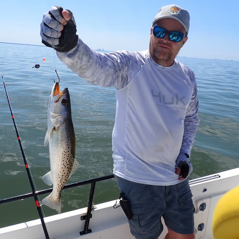 Cutthroat trout caught during a fishing tour in FL