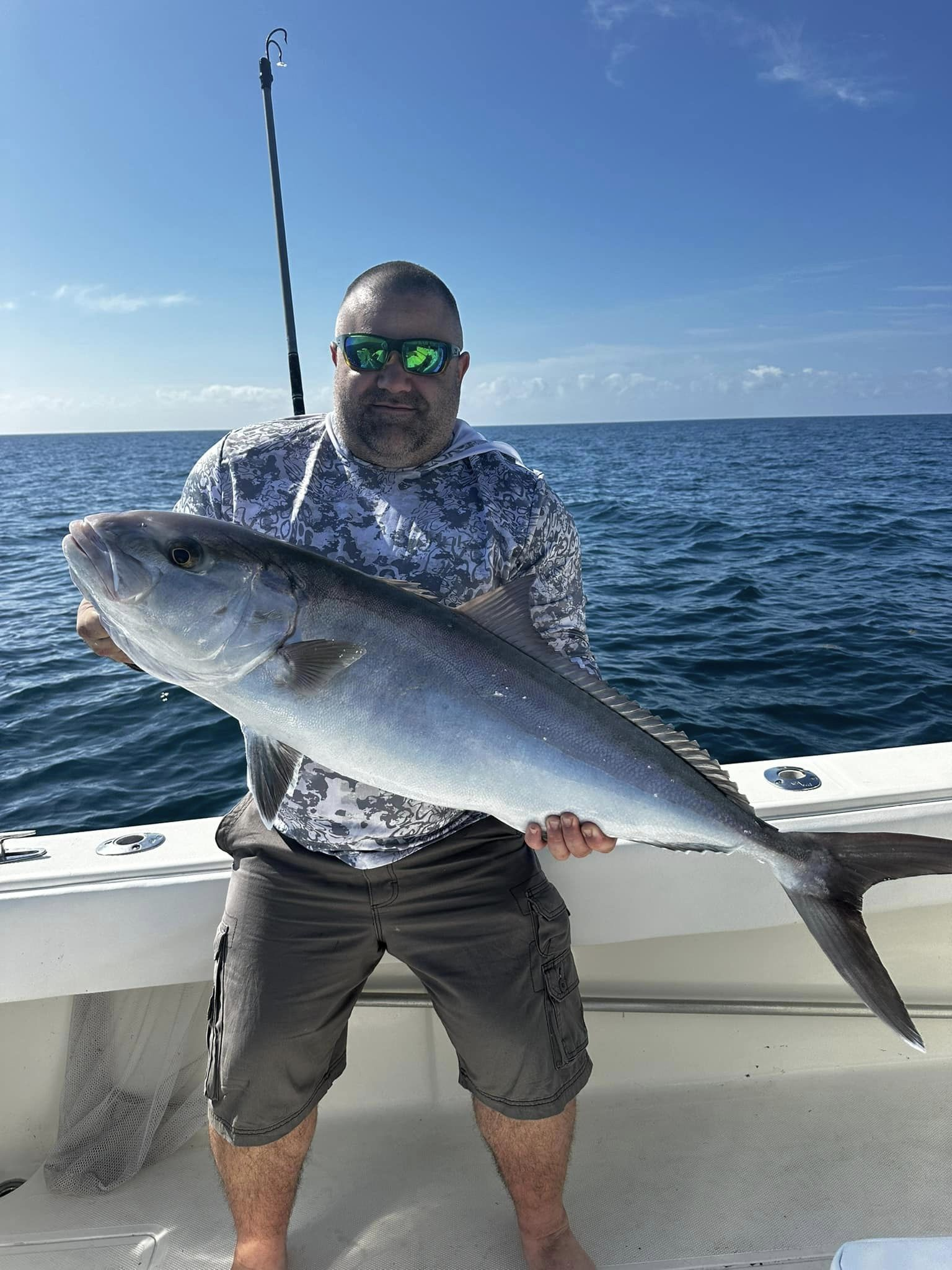 Catch of the day: A huge greater amberjack fish in Marathon, Florida