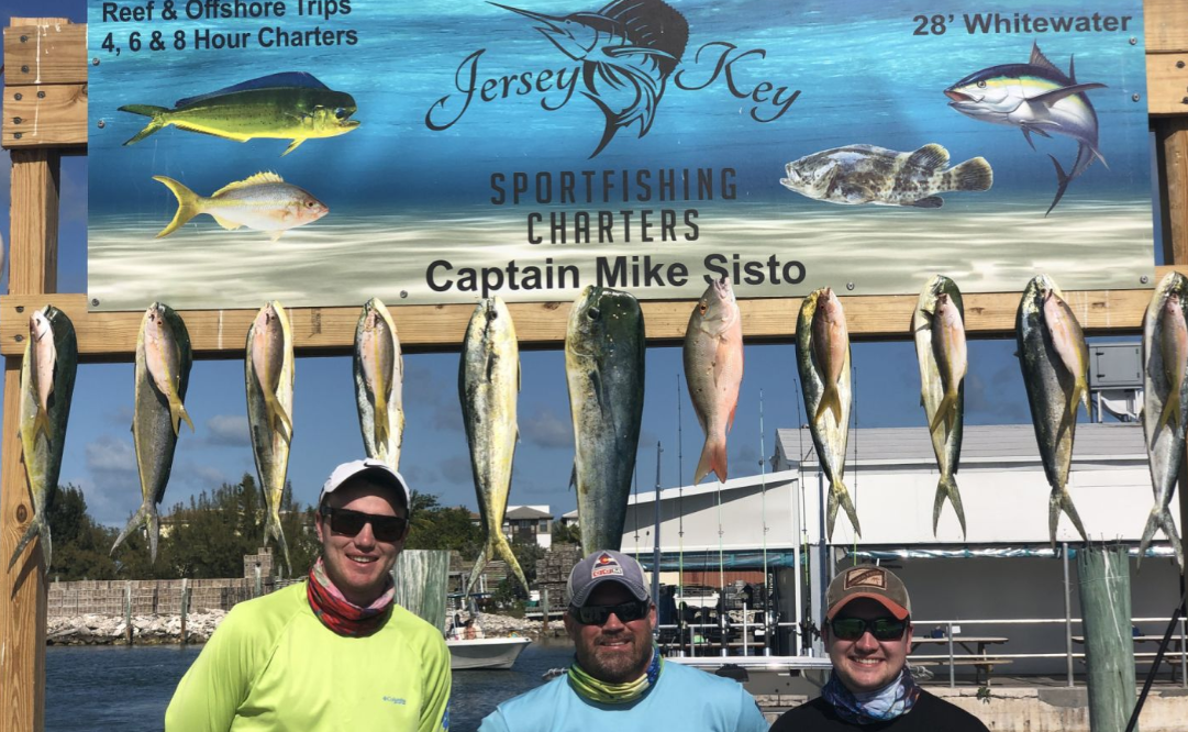 10 cero mackerel fish caught while fishing in Marathon, Florida