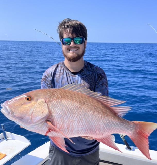 Mutton snapper, a 28-inch fish, caught while fishing in FL