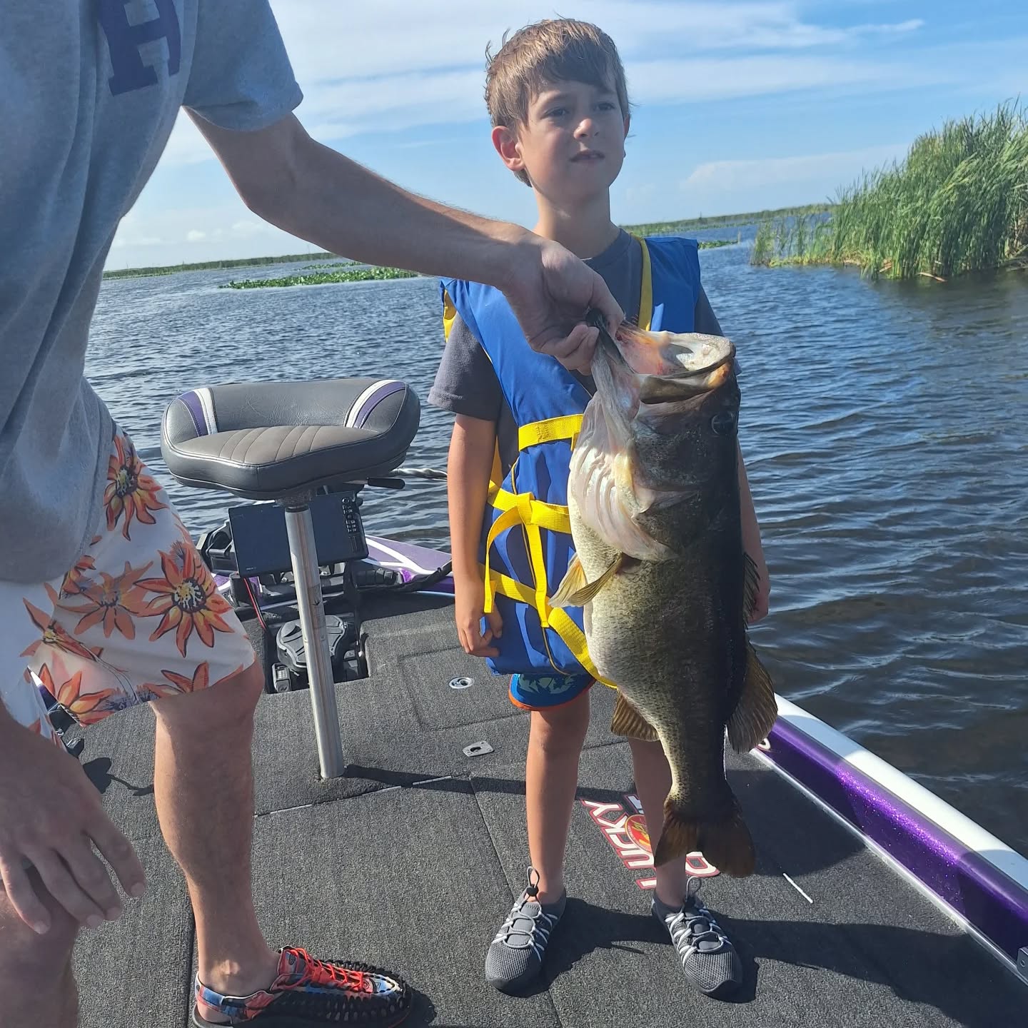 Large bass caught during fishing tour in Fellsmere FL