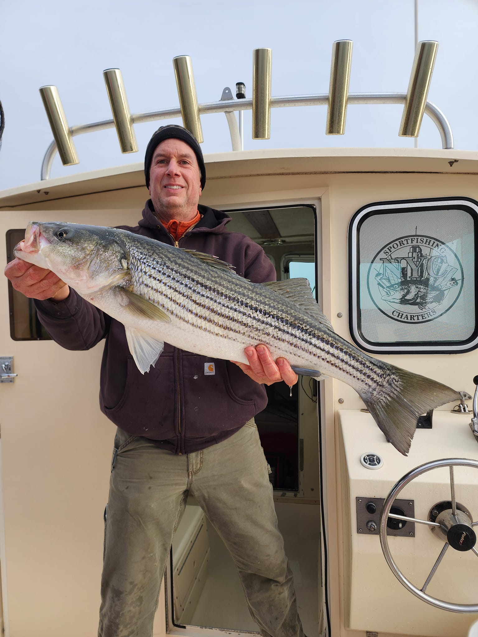 Striped bass caught fishing in NJ