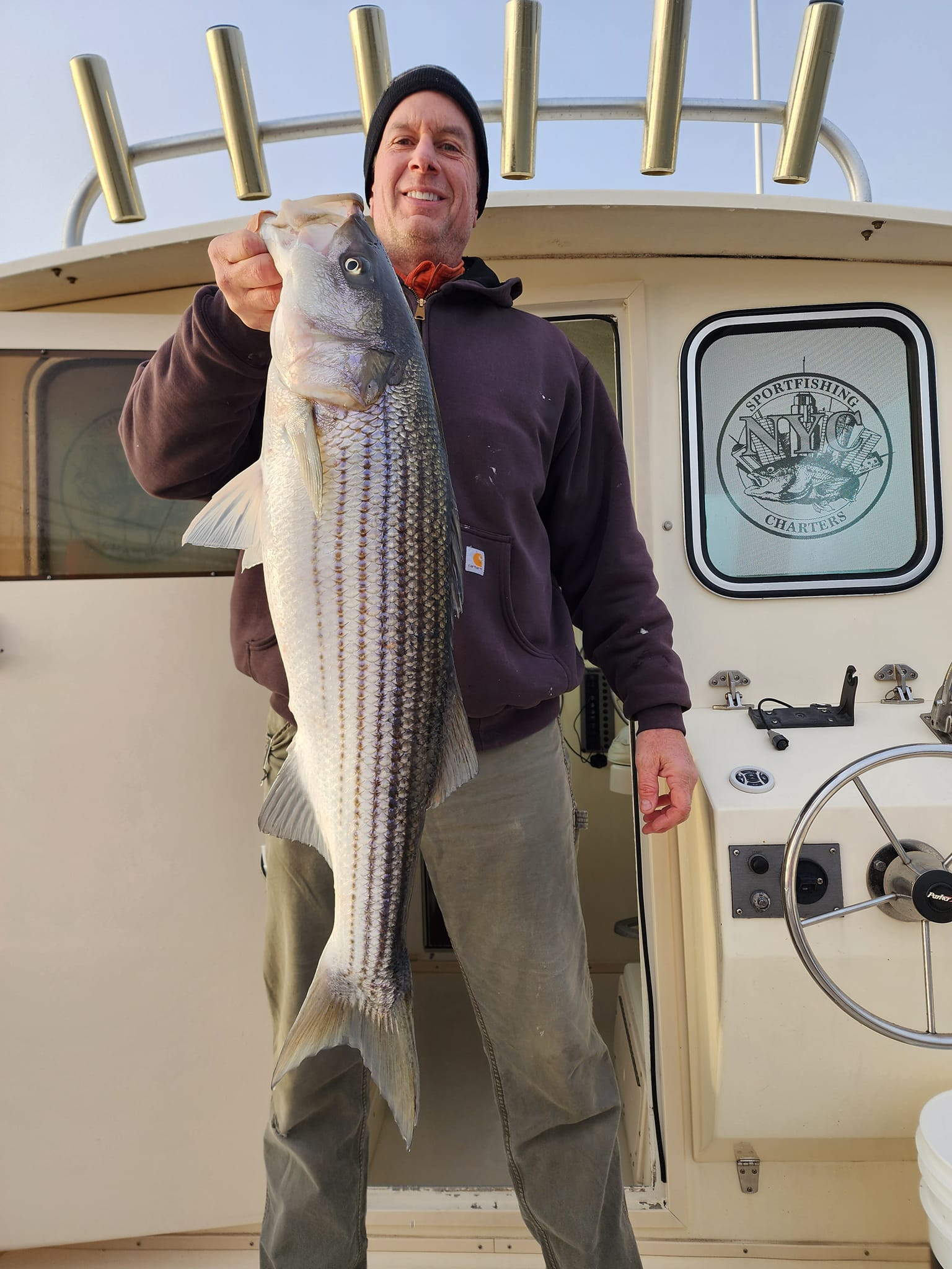 Striped Bass caught in Jersey City