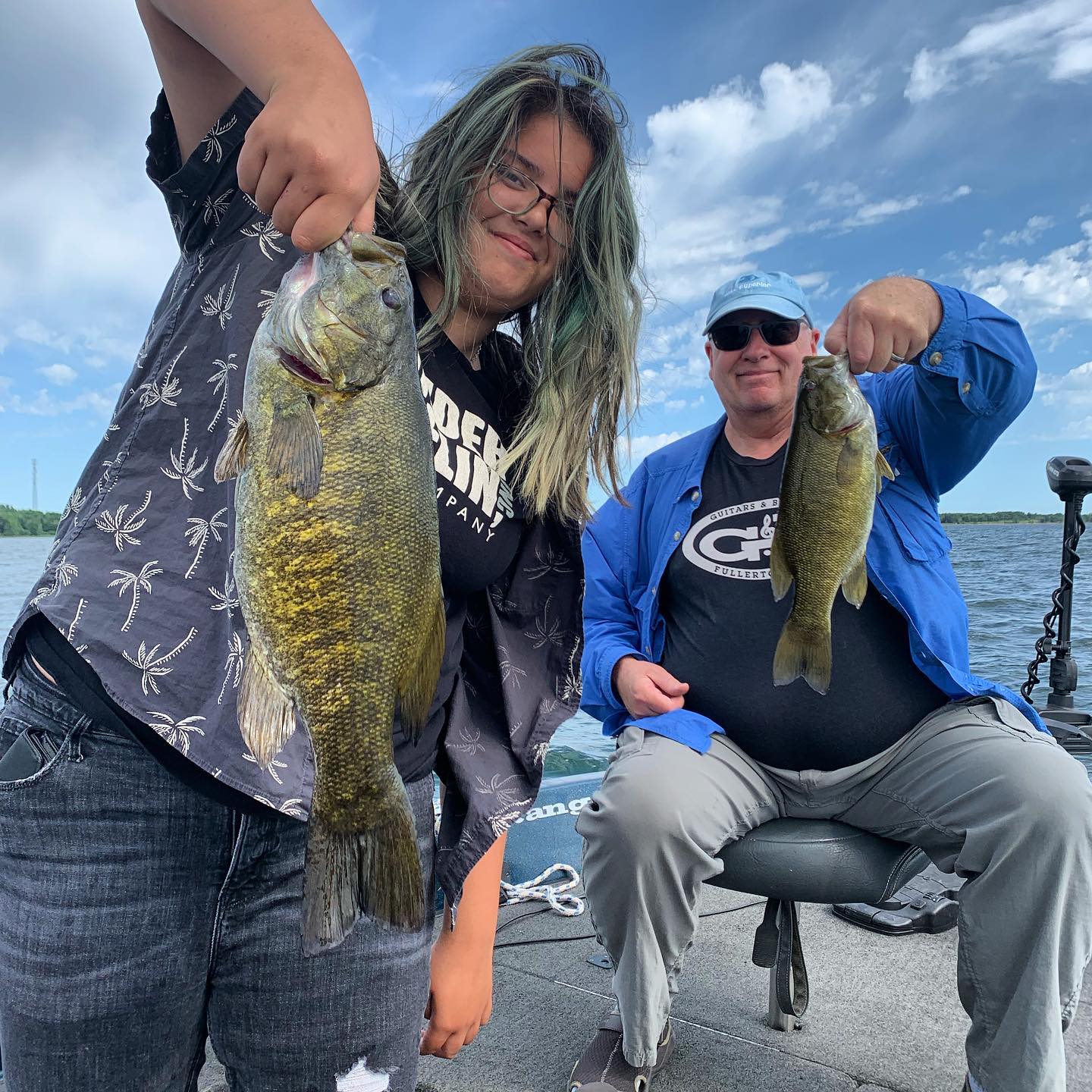 Two Smallmouth Bass caught in Minnesota, fishing