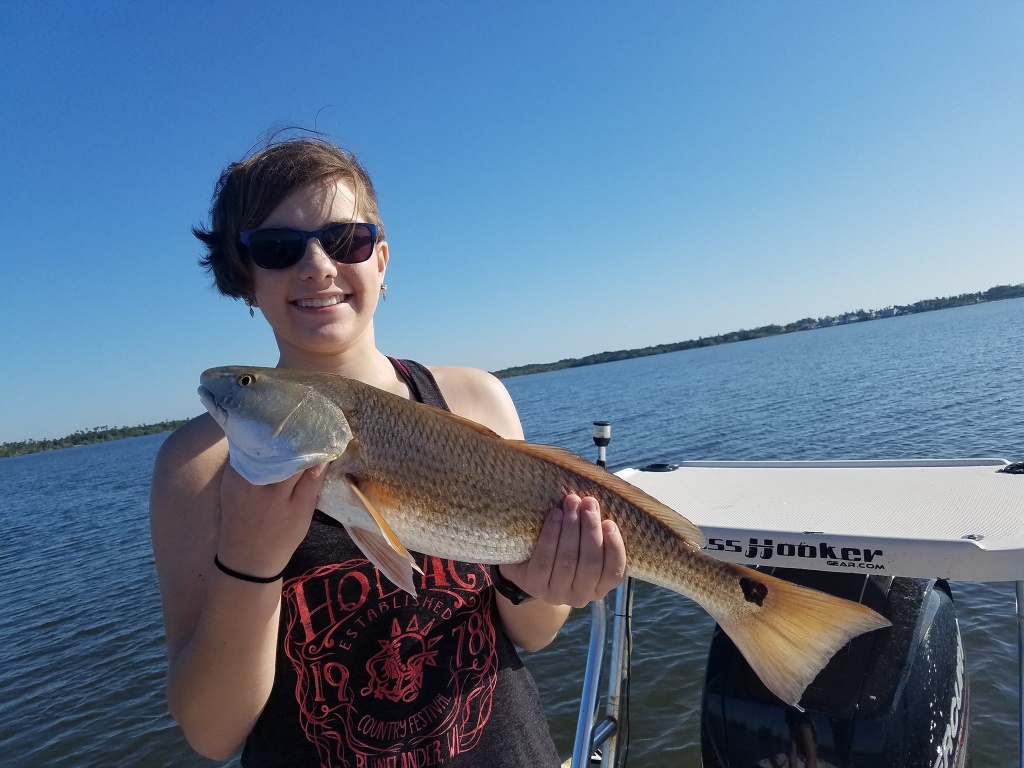 Angler with big 23-inch fish at Port Orange