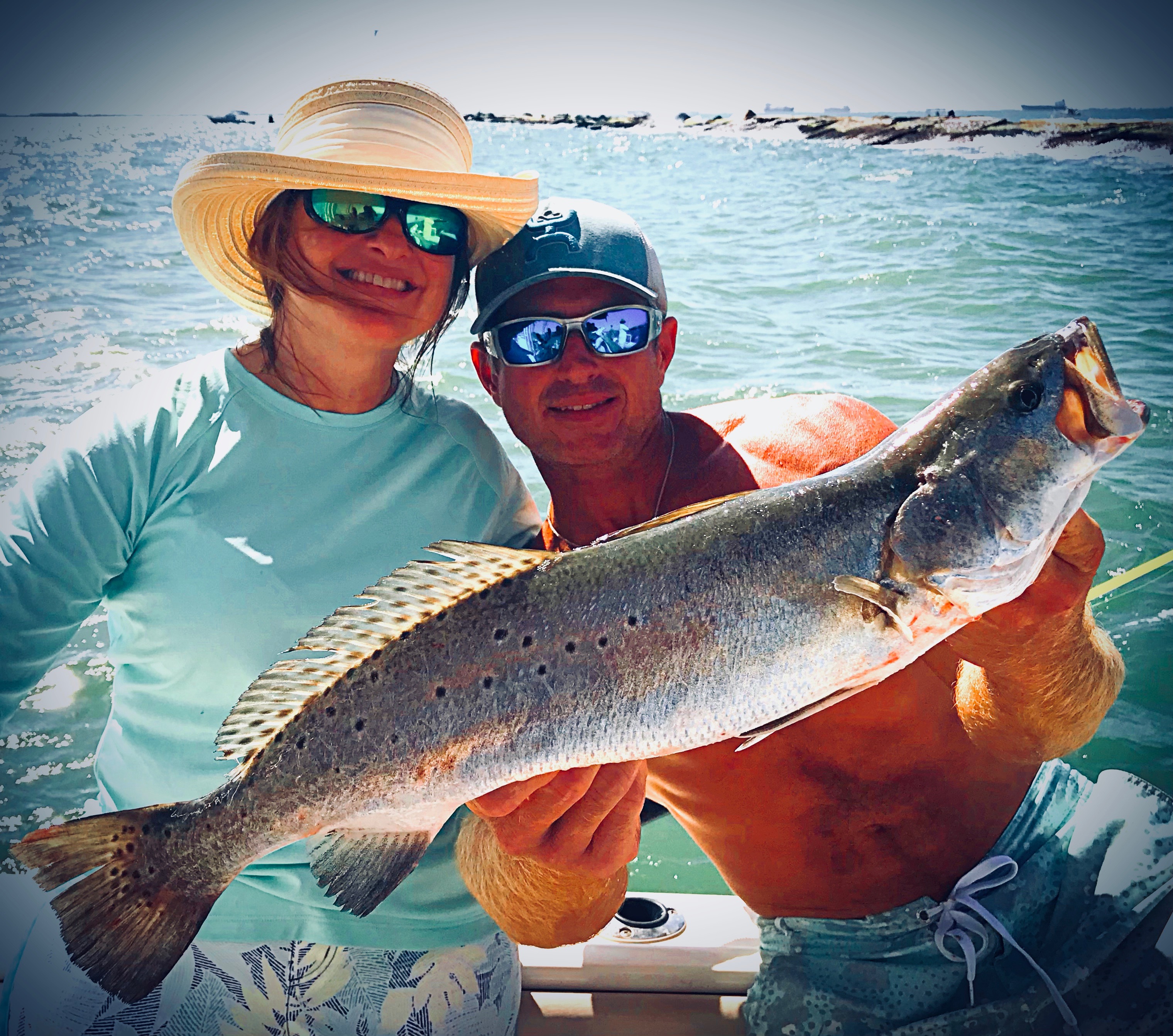 One angler fishing in Galveston