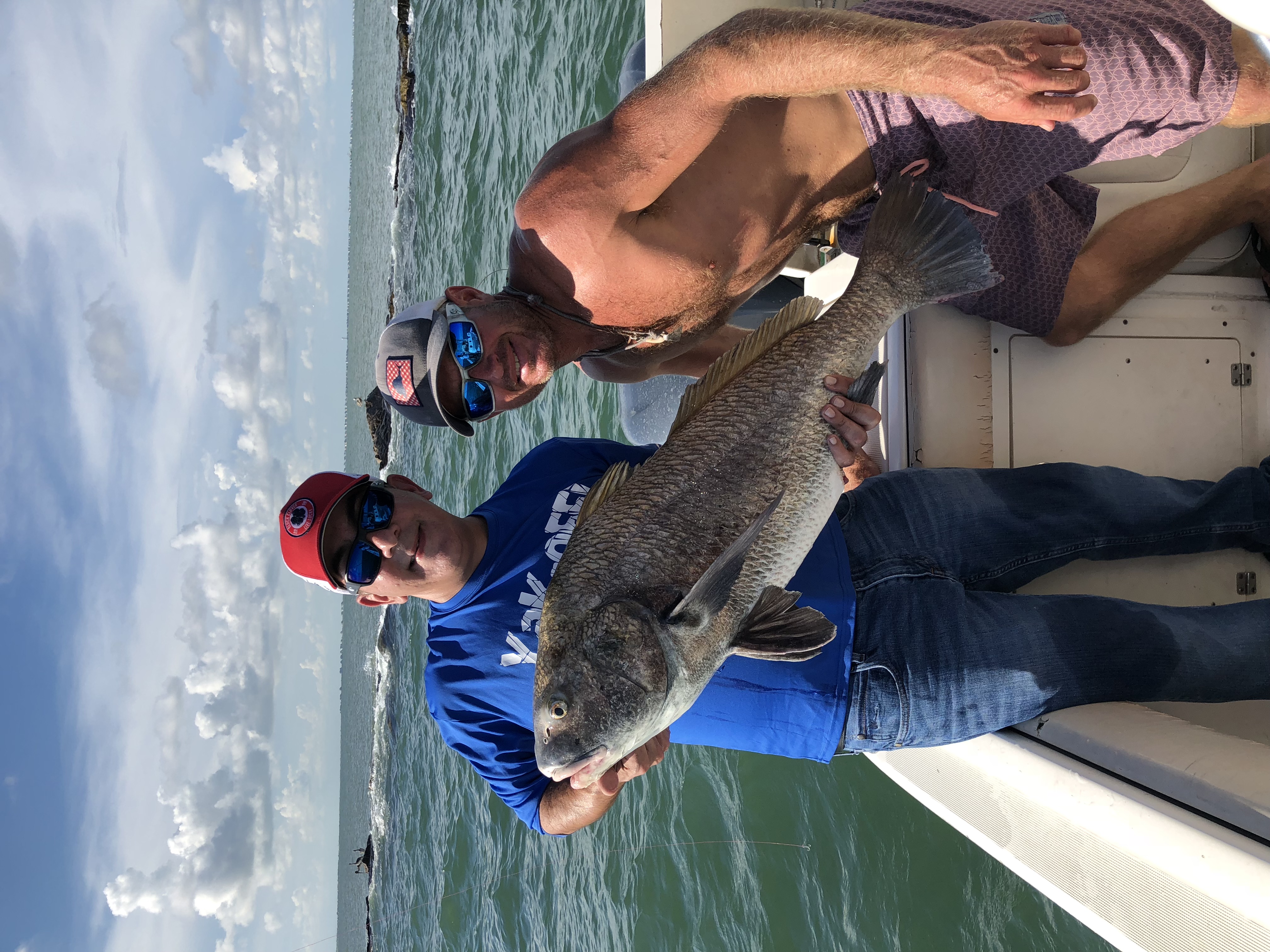Black Drum fish caught during fishing trip in Galveston