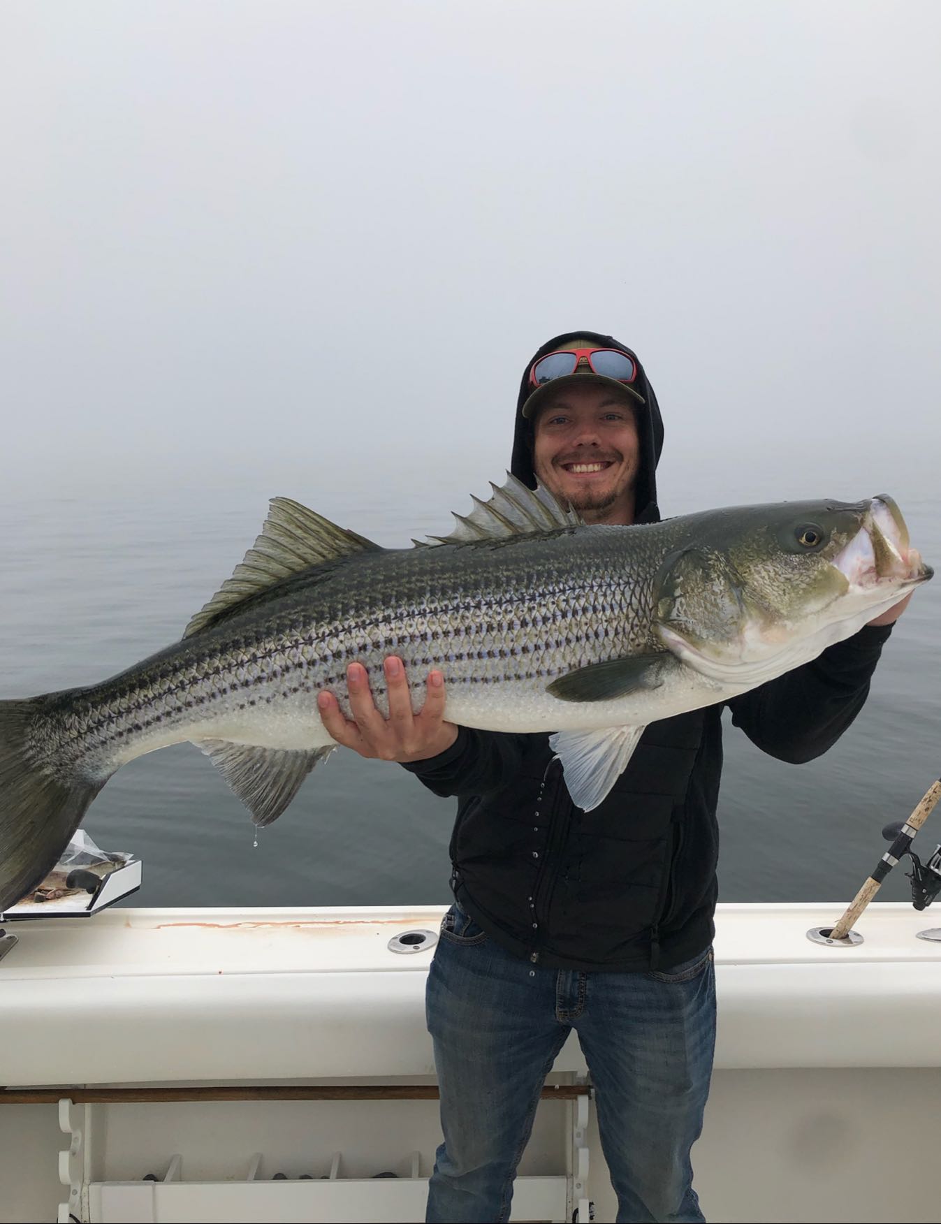 Striped bass caught in South Portland
