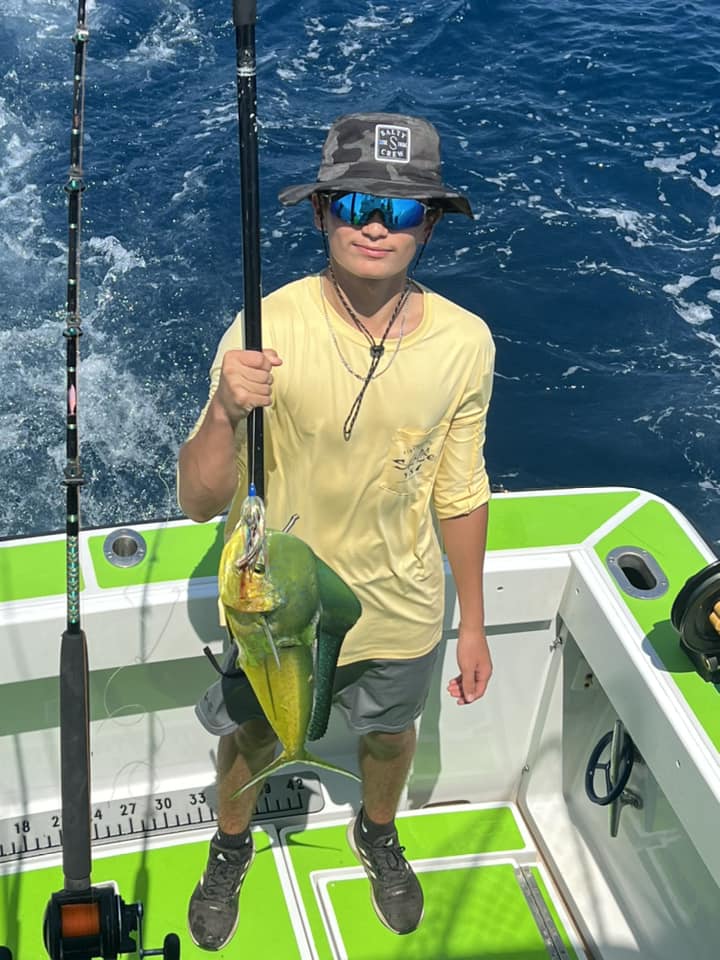 A person fishing at Carolina Beach