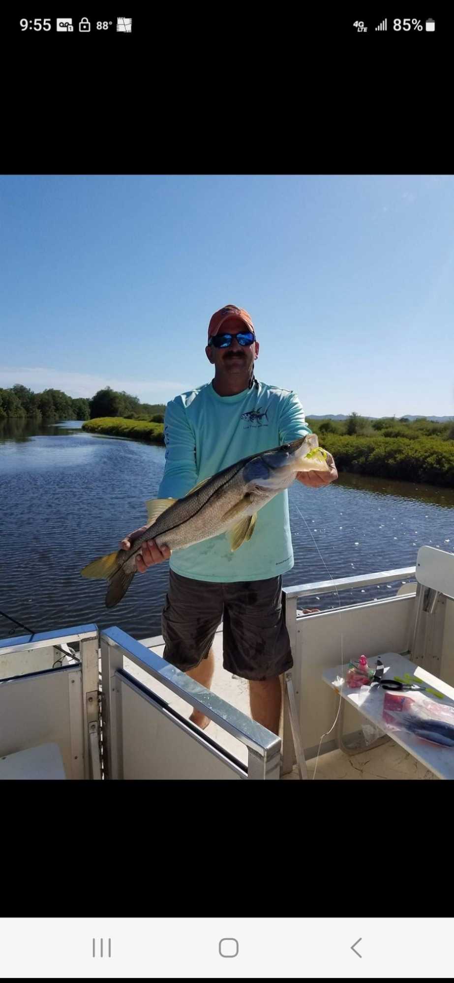 Snook caught during fishing charter in Big Pine Key FL