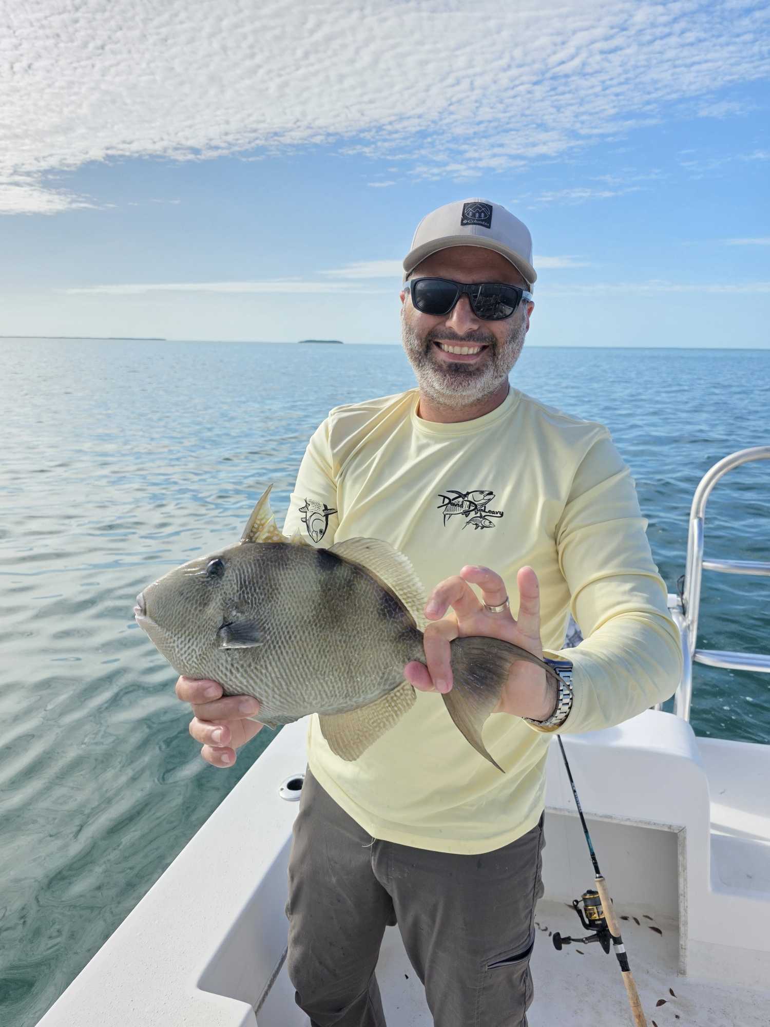 Grey triggerfish caught during fishing charter in Big Pine Key Florida