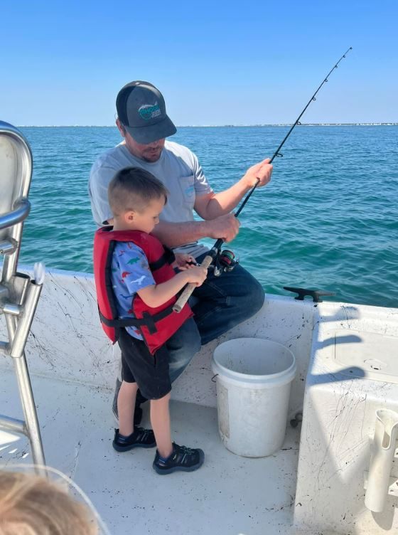 Two anglers enjoying fishing in Alabama
