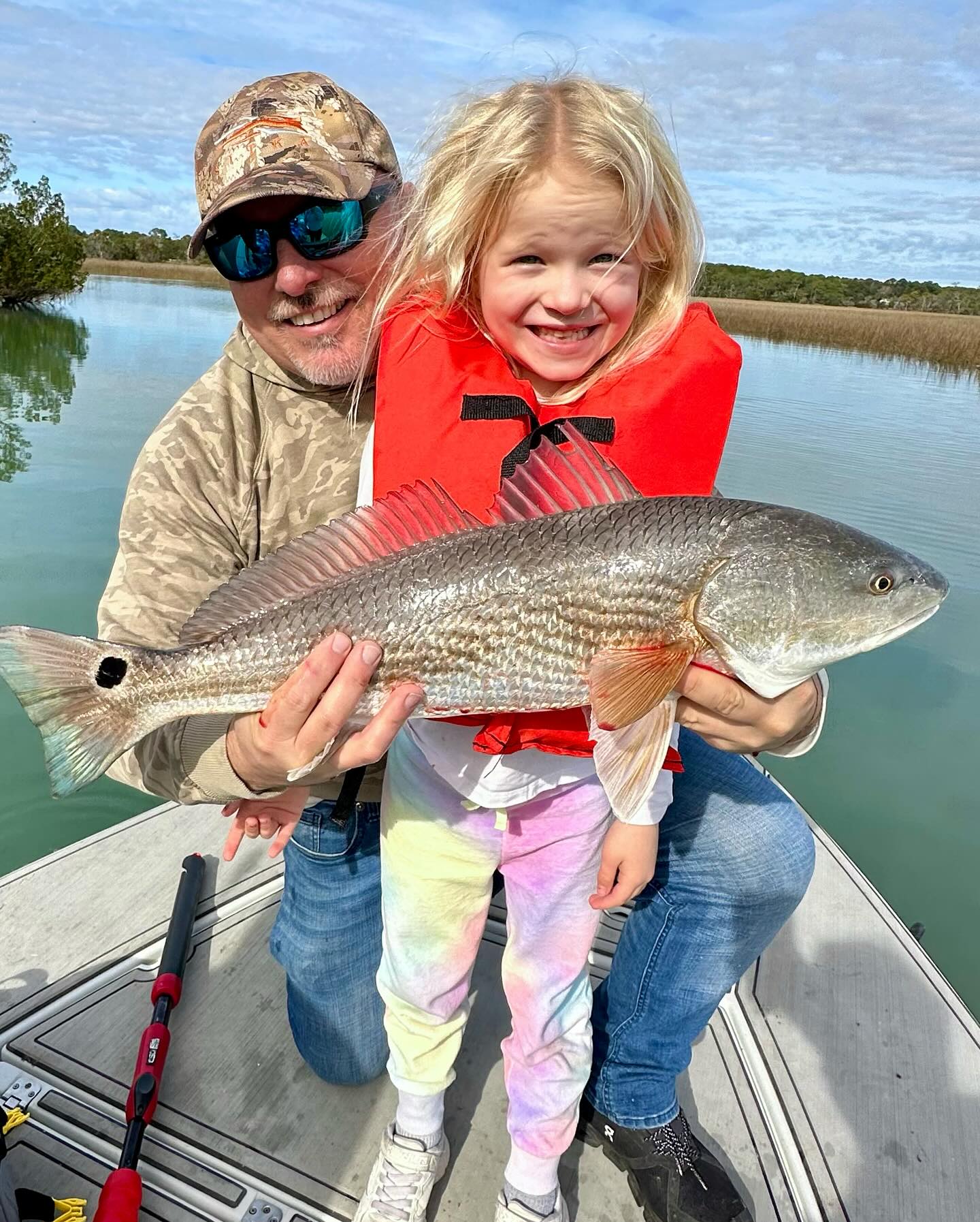 Redfish caught during fishing in Mount Pleasant