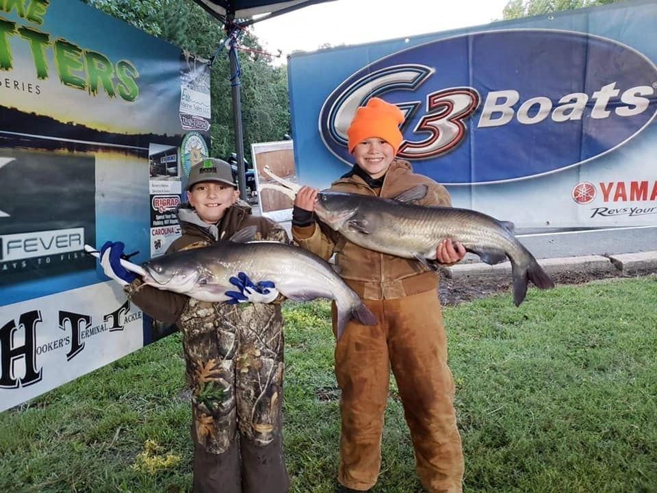 Two blue catfish, 26-inch catch in North Carolina