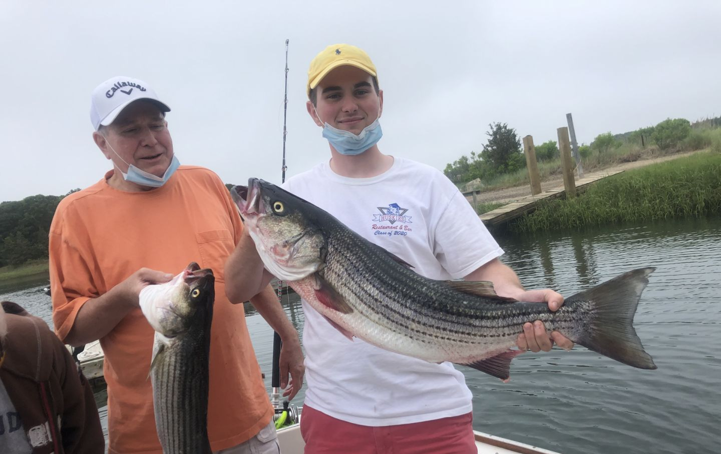 Two striped bass caught in Eastham