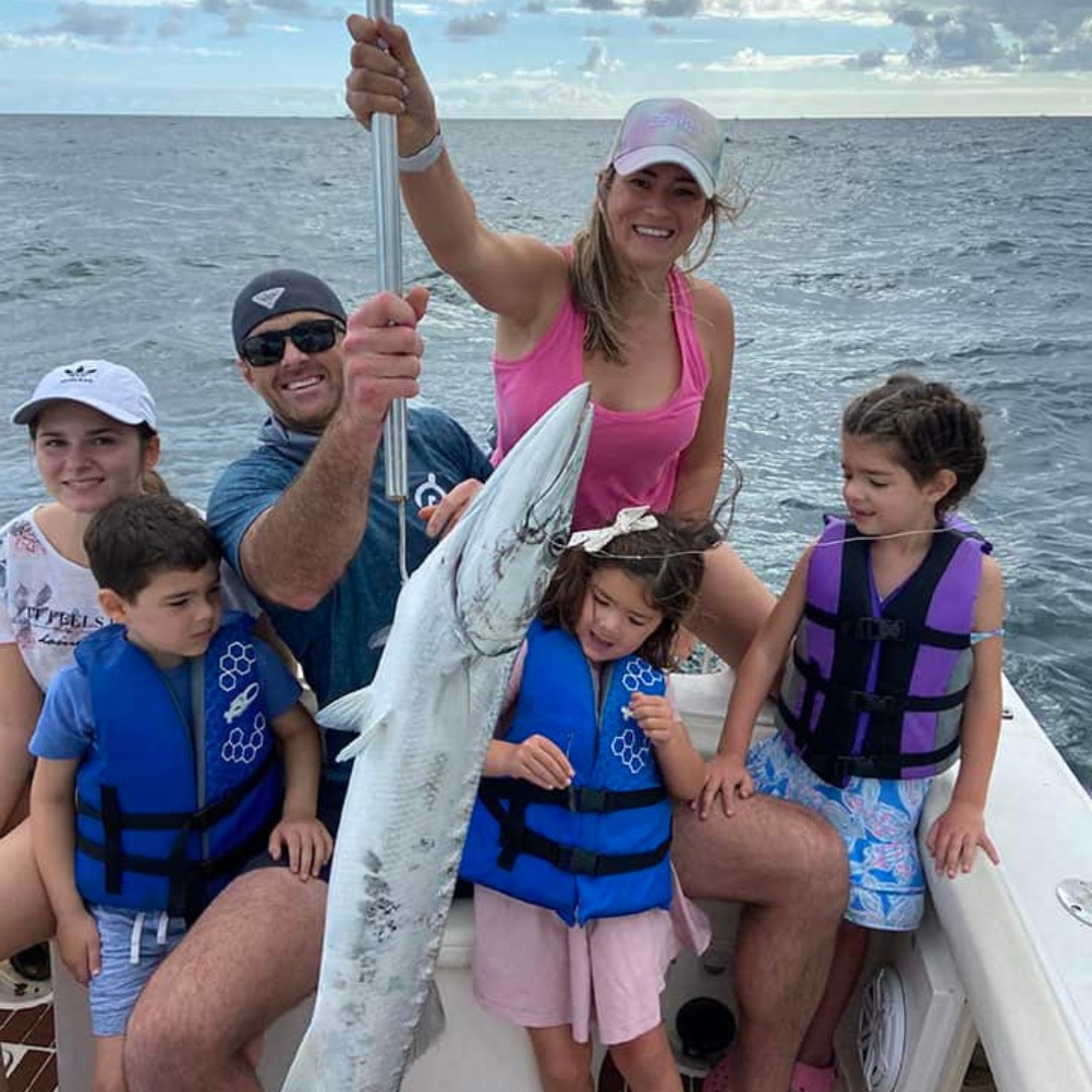 6 people fishing at Pompano Beach