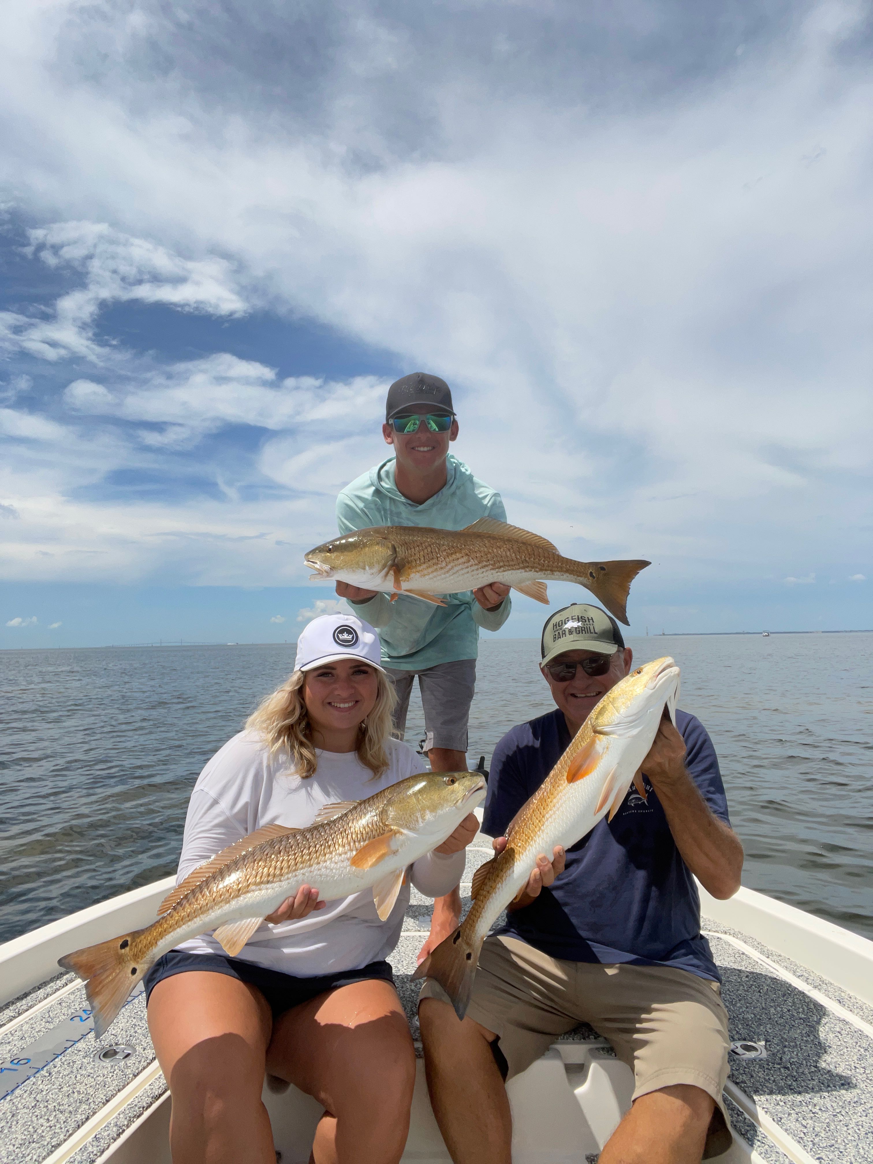 Three redfish caught during fishing trip in St. Petersburg