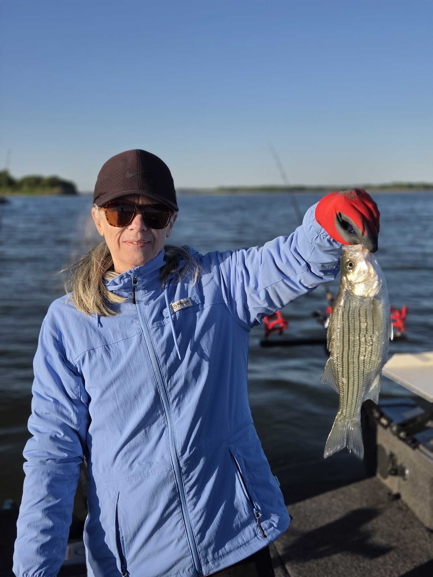 Striped bass caught during fishing trip in Manhattan KS