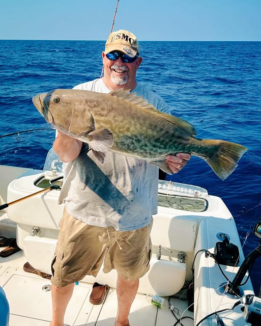 Gag grouper caught while fishing in Mount Pleasant SC waters