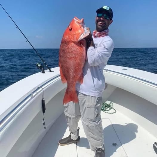 Red snapper caught while fishing in Mount Pleasant SC waters
