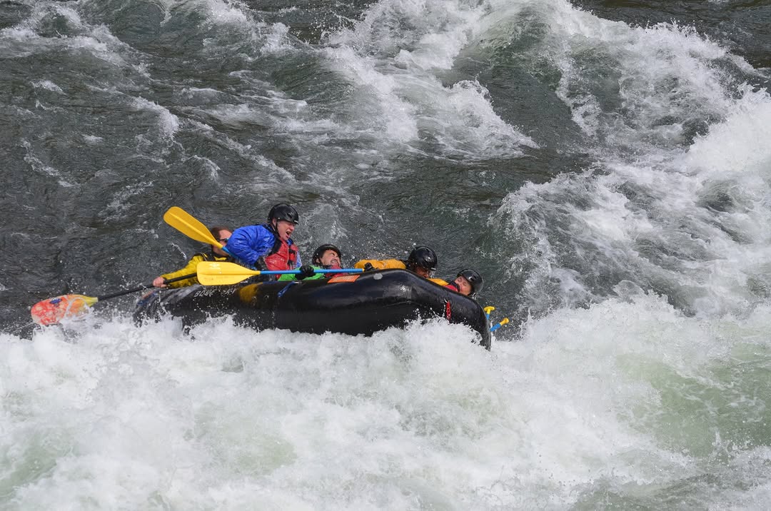 Four people enjoying water sports in Oregon