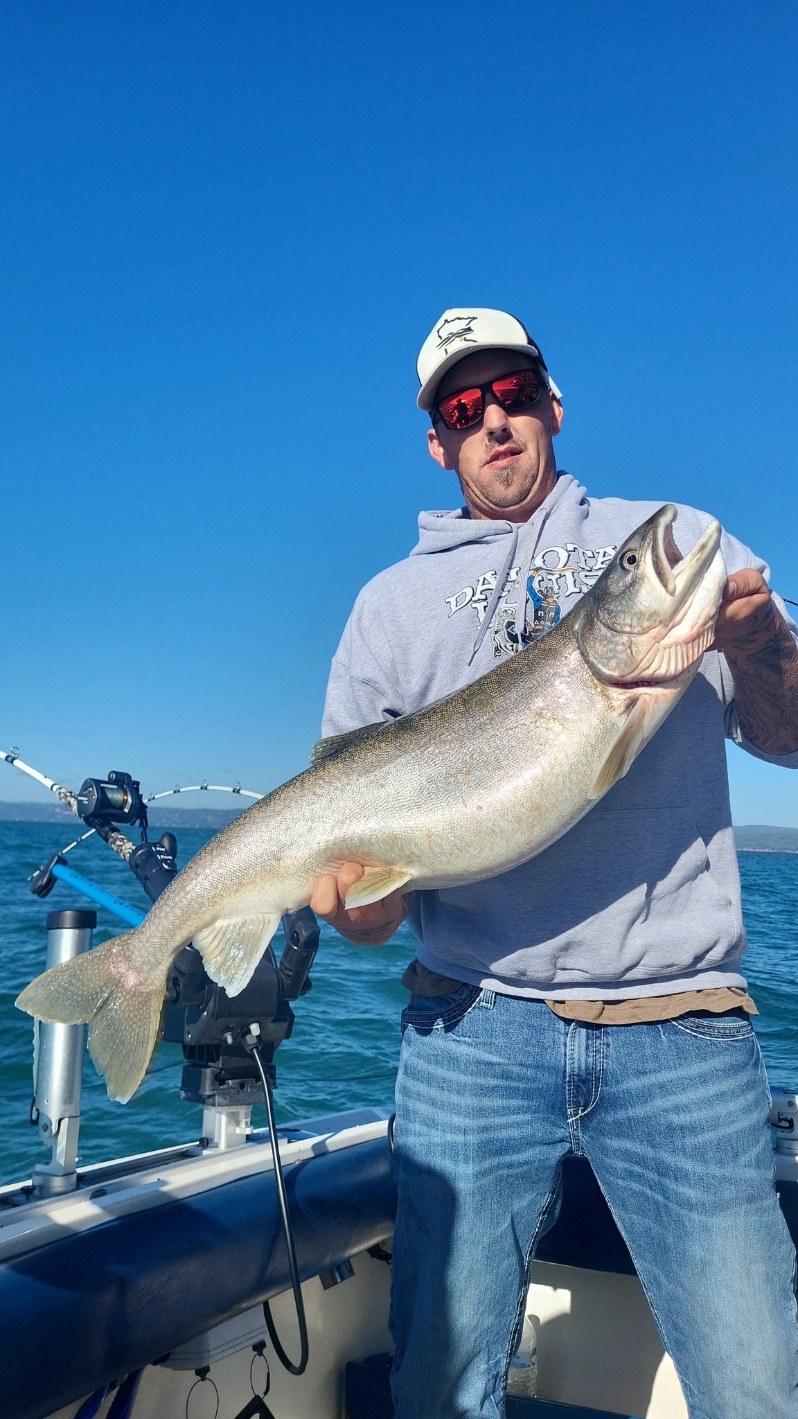 Chum salmon caught while fishing in Duluth
