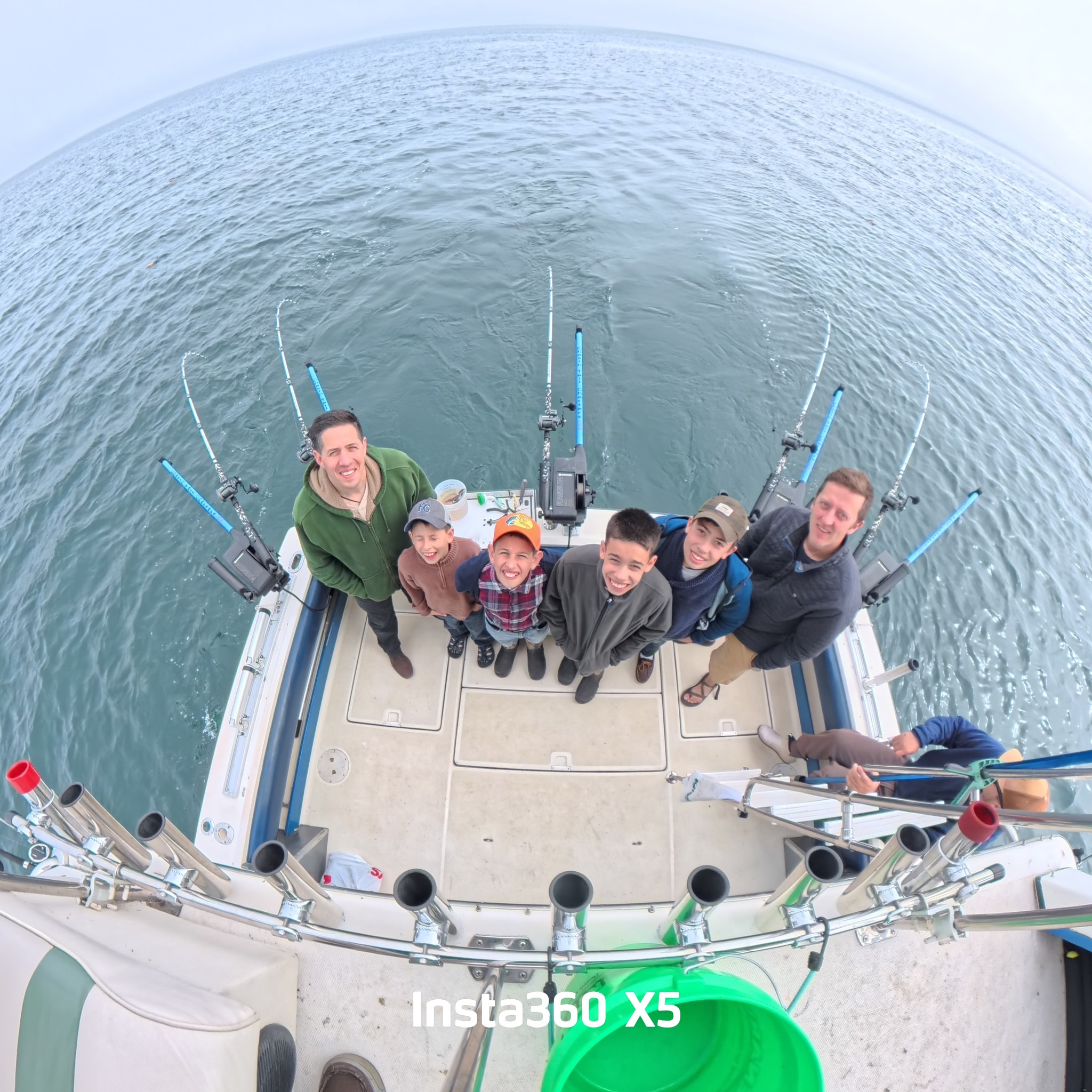 Group of 6 people fishing in Duluth