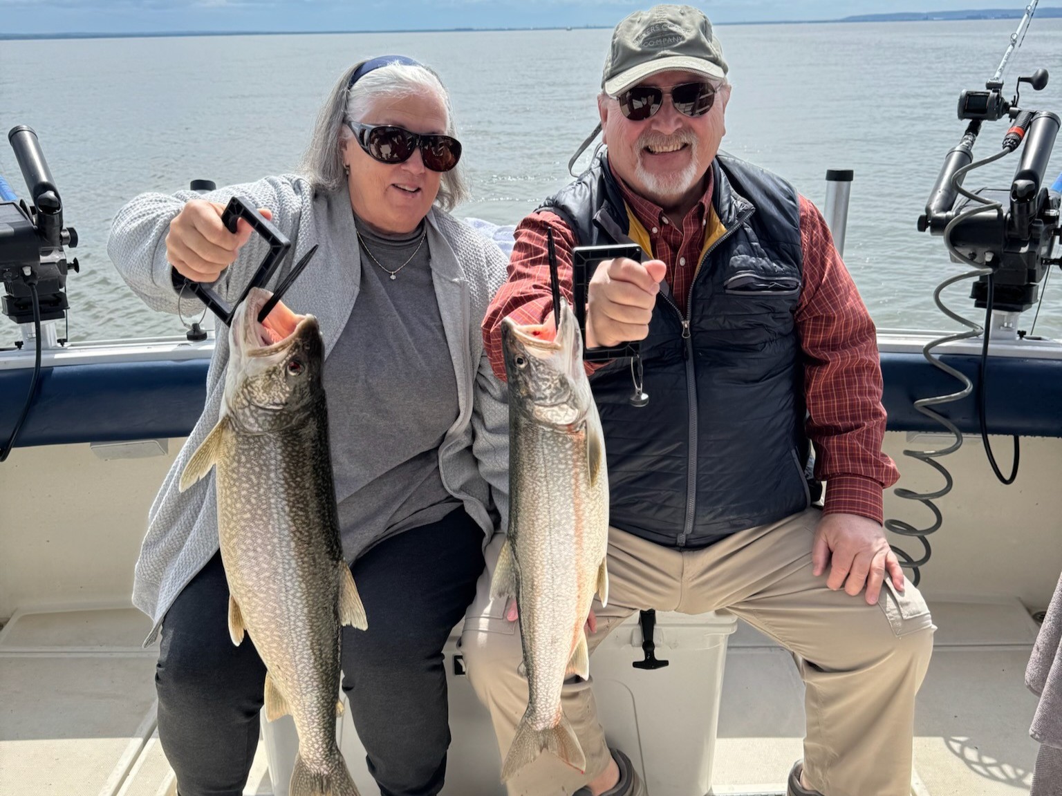 32-foot Tiara motor yacht fishing charter on Lake Superior waters near Duluth Minnesota